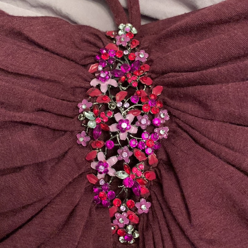 Burgundy halter top